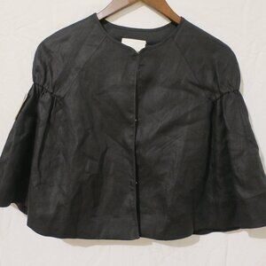 The Loom 100% Linen Cape Blouse Jacket Women's Size XS NWT